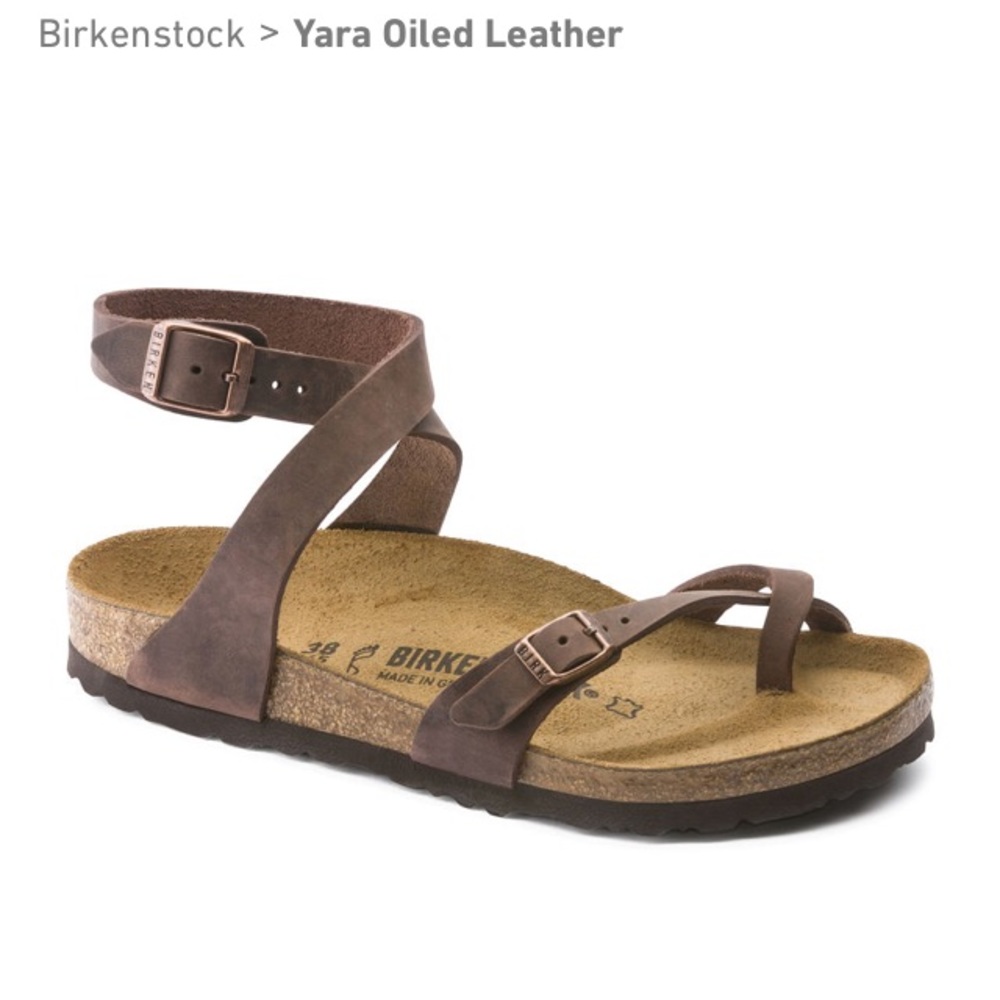 Birkenstock Yara Oiled Leather Sz 37  NWOT